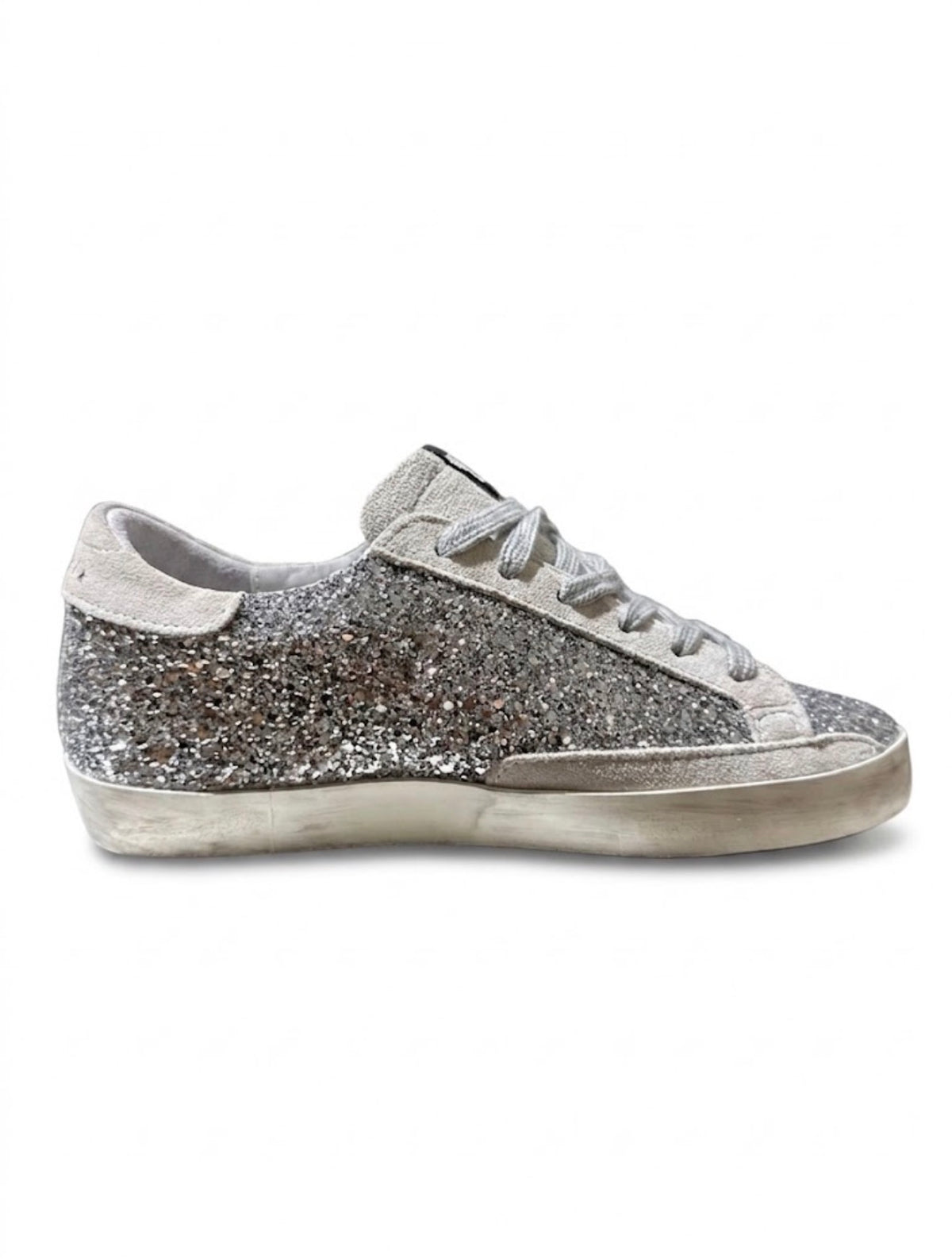 Golden Goose Super-Star Silver Glitter Grey