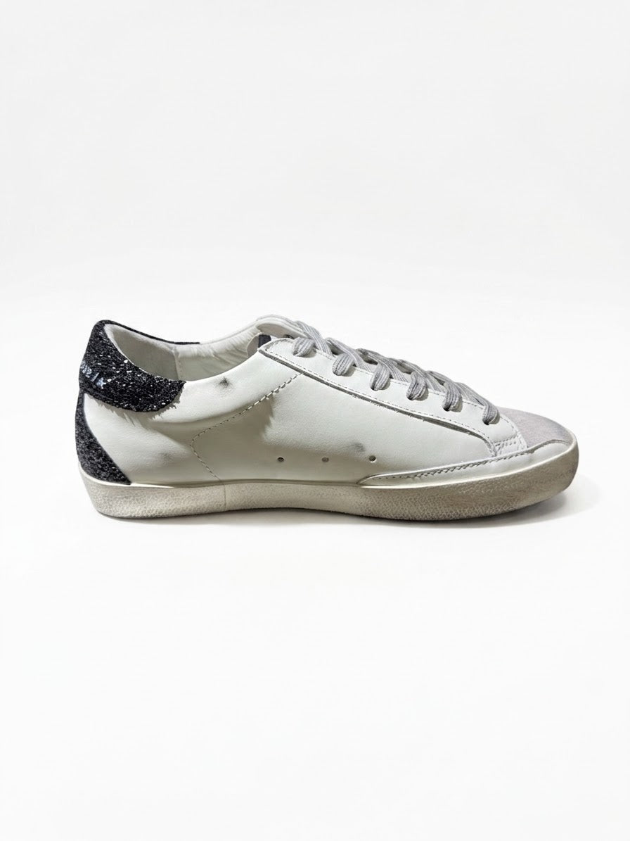 Golden Goose Super-Star White Gold Glitter