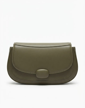 Olive Green Saddle Crossbody Bag