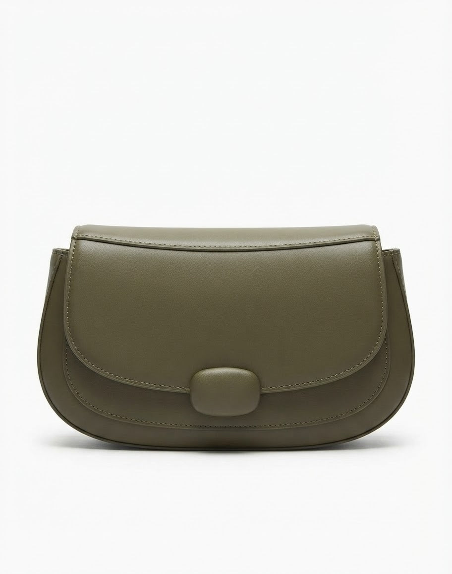 Olive Green Saddle Crossbody Bag