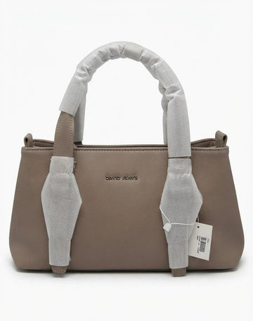 Taupe Structured Tote Bag