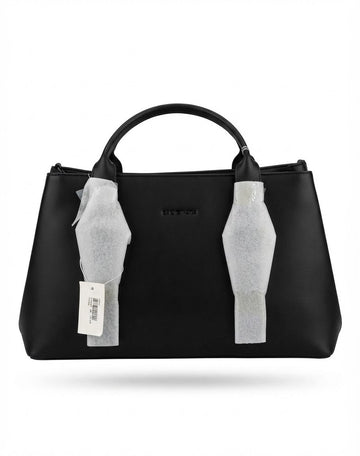 Black Structured Tote Bag