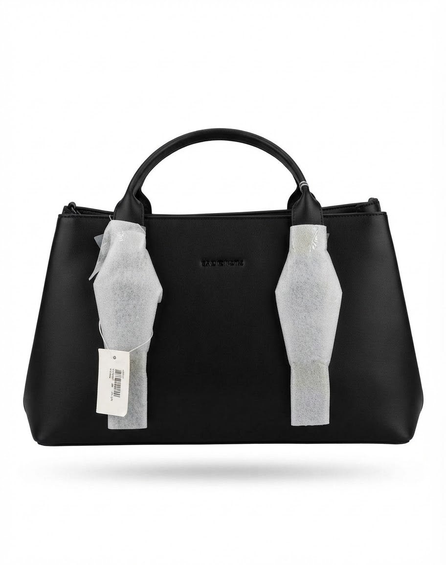 Black Structured Tote Bag