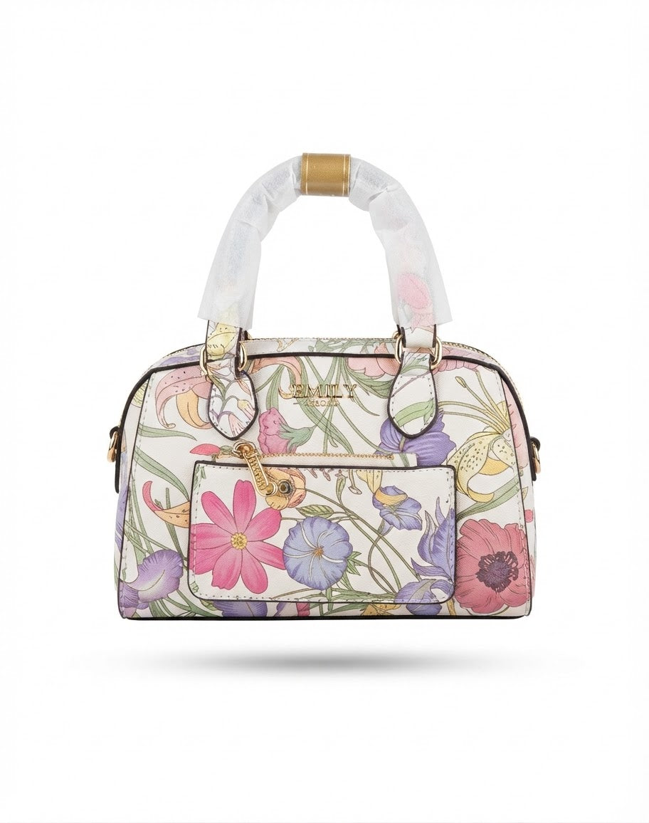 Floral Print Mini Duffle Bag