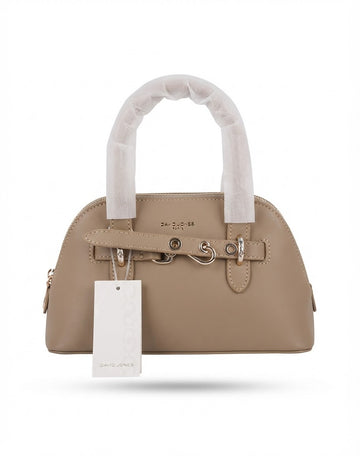 Beige Mini Dome Satchel Bag
