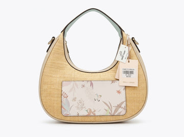 Raffia Straw Hobo Bag Natural