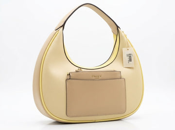 Yellow Croc Pocket Hobo Bag