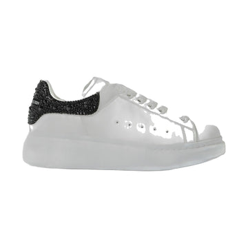 Alexander McQueen Oversized White Black Glitter Heel